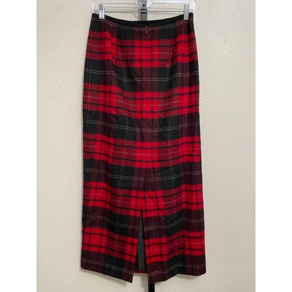 Vtg Talbots Tartan Plaid Wool Maxi Skirt 6 Academia Quiet Luxury Heritage - Picture 2 of 7